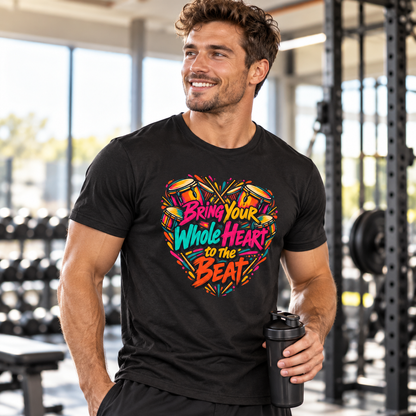 Male lifestyle mockup — Bring Your Whole Heart to the Beat