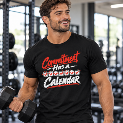 Male lifestyle mockup — Commitment Has a Calendar