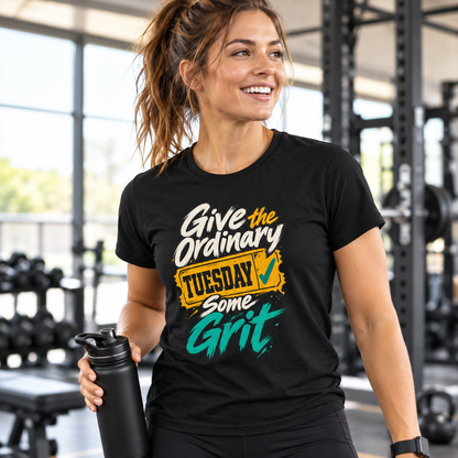 Female lifestyle mockup — Give the Ordinary Tuesday Some Grit
