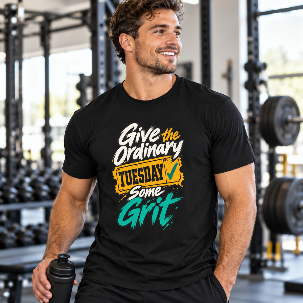 Male lifestyle mockup — Give the Ordinary Tuesday Some Grit