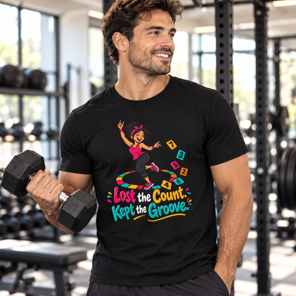 Male lifestyle mockup — Lost the Count, Kept the Groove