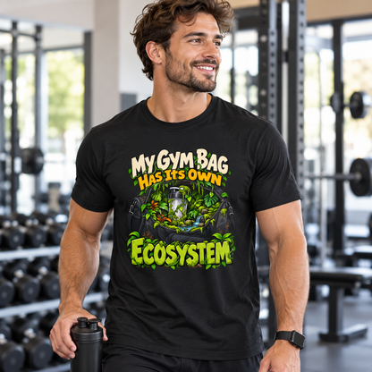 Male lifestyle mockup — My Gym Bag Has Its Own Ecosystem
