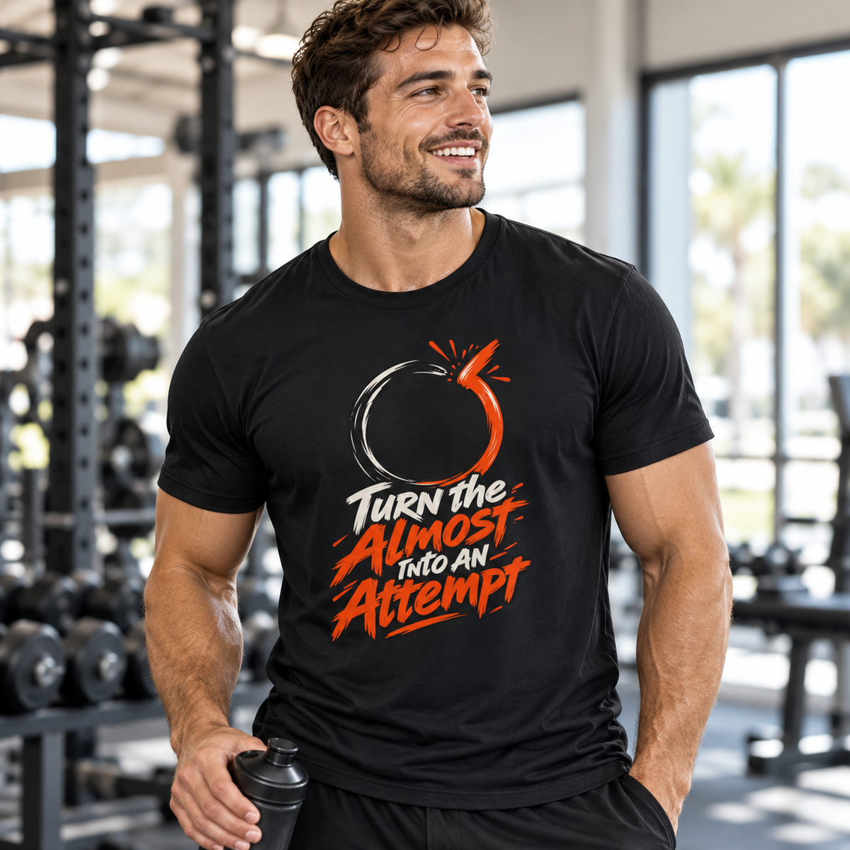 Male lifestyle mockup — Turn the Almost Into an Attempt