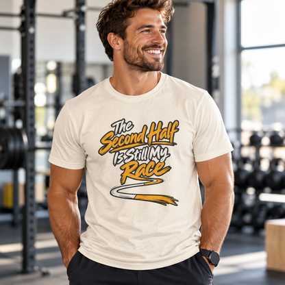 Male lifestyle mockup — My First Push-Up Has a Date with Me T-Shirt