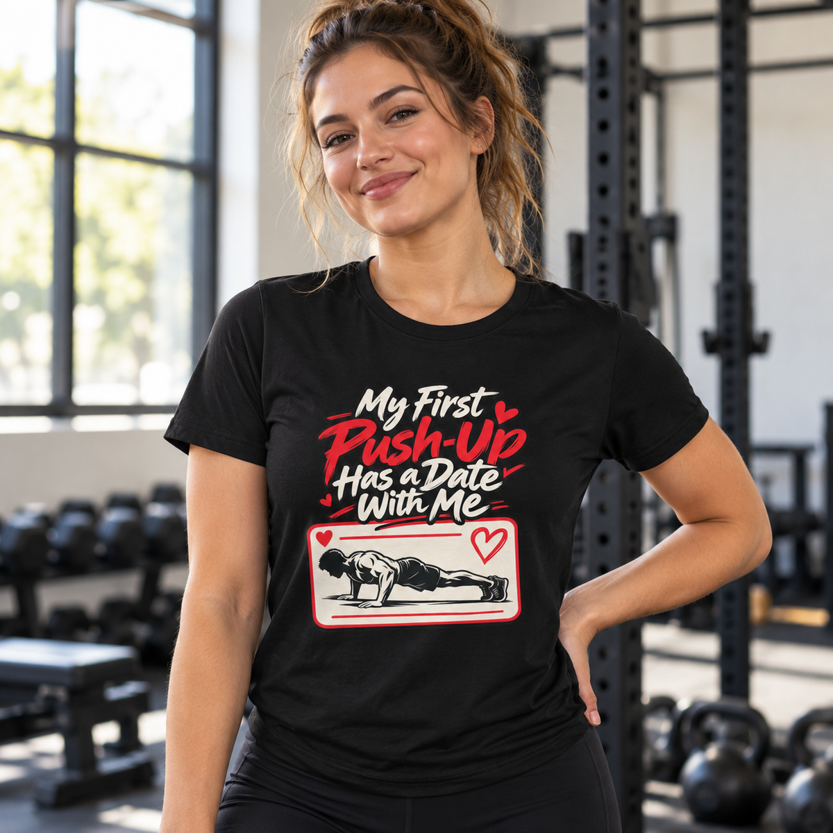 Male lifestyle mockup — Good Form Survives the Camera T-Shirt