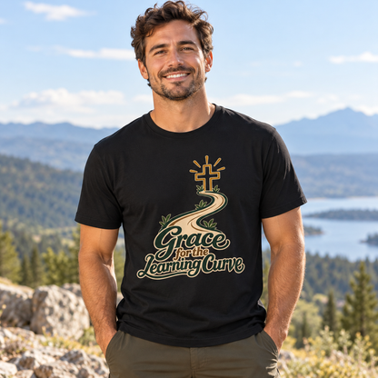 Male lifestyle mockup — grace for the learning curve