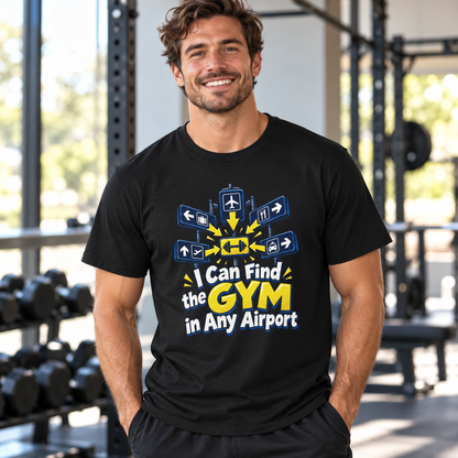 Male lifestyle mockup — i can find the gym in any airport