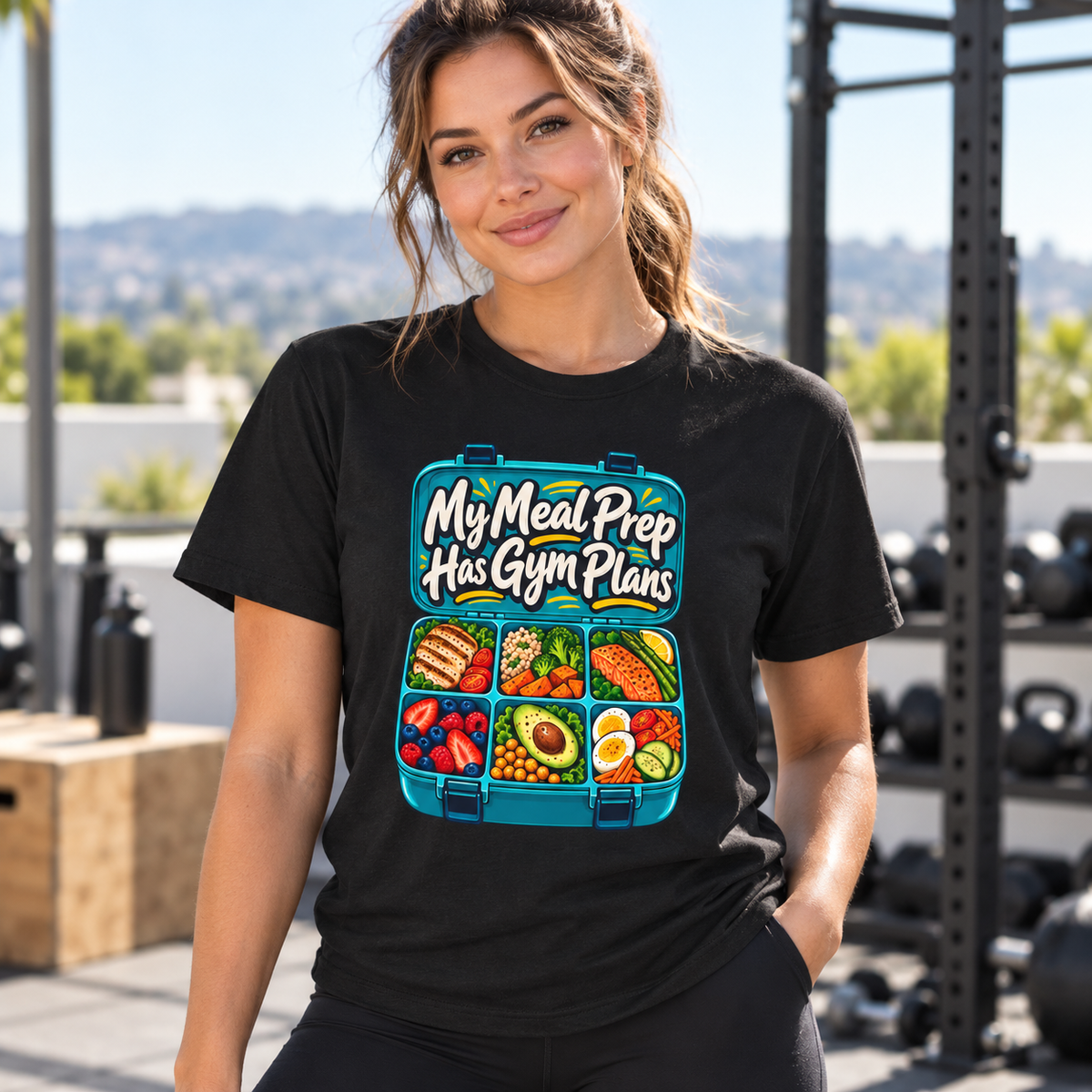 Male lifestyle mockup — my meal prep has gym plans