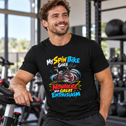 Male lifestyle mockup — spin bike