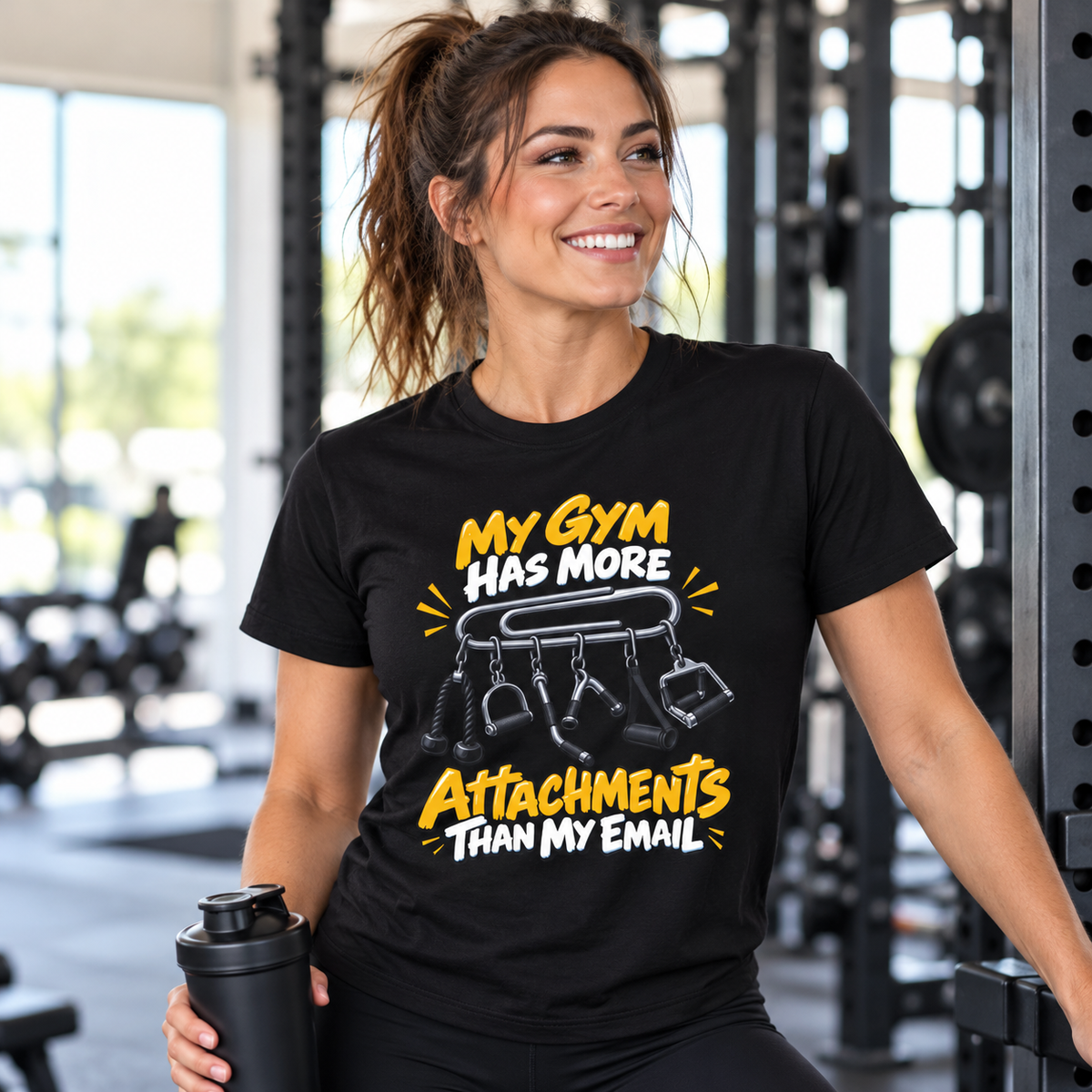 Female lifestyle mockup — strength rise