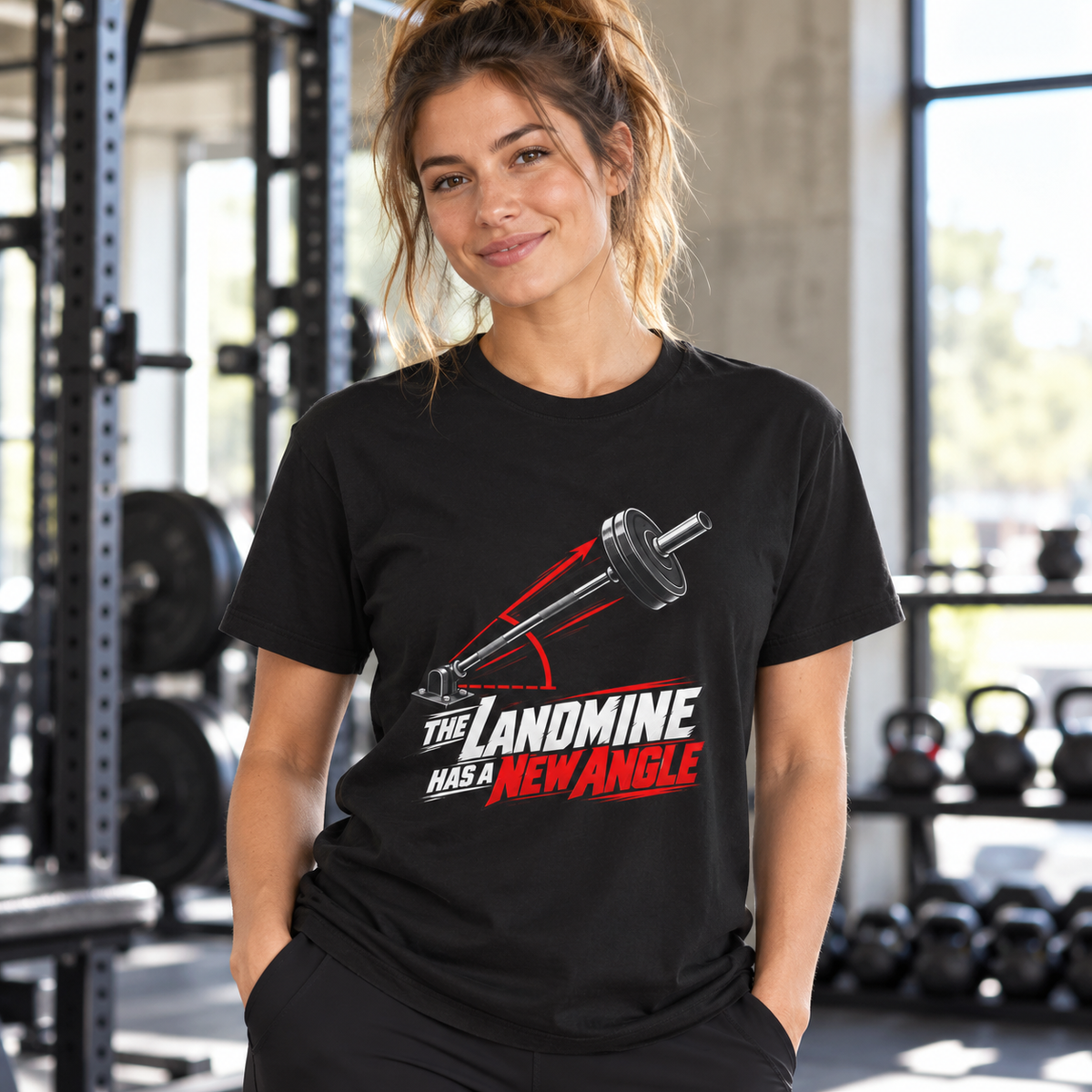 Female lifestyle mockup — the landmine has a new angle